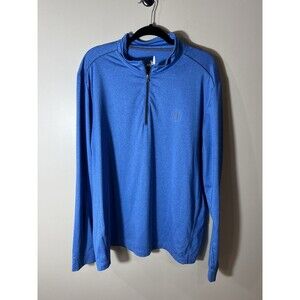Johnnie-O Freeborne 1/4 Zip Pullover Blue Hybrid Long Sleeve XXL